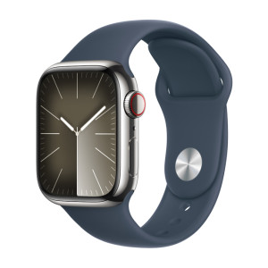 Đồng hồ thông minh Apple Watch Series 9 GPS + Cellular 41mm viền thép dây thể thao