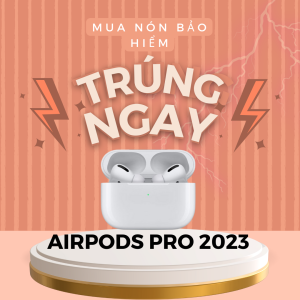 Mua Nón bảo hiểm nửa đầu thời trang Trúng thưởng Tai nghe AirPods Pro 2023 USB-C